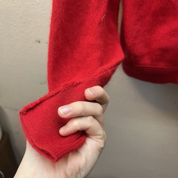 VTG 70s Lord Jeff Orlon Acrylic Red Knit Button Retro Cardigan Sweater Mens M - Picture 5 of 6